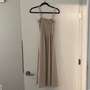H&M beachy tan midi dress NWOT